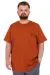 Plus Size Men's Crew Neck T-Shirt Chneyrmd U25020 Cinnamon