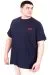 Big Size Mens Tshirt Crew Neck FOREVER U25023 Navy