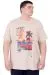 Big Size Mens Tshirt Beige U25026