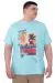 Big Size Mens  T-Shirt Palm Dream U25026 Turkuaz