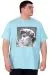 Big Size Mens Tshirt Crew Neck STATUE U25027 Turkuaz