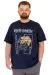 Plus Size Men's Crew Neck T-Shirt OPTIMISTIC U25028 Indigo