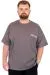 Plus Size Men's Crew Neck T-Shirt BORN TOLYFT U25029 Smoke