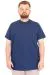 Büyük Beden Erkek T-Shirt Bisiklet Yaka Dore U25034 İndigo