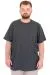 Büyük Beden Erkek T-Shirt Bisiklet Yaka U25035 Antrasit