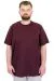 Büyük Beden Erkek T-Shirt Bisiklet Yaka U25035 Mürdüm