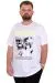 Plus Size Men's Crew Neck T-Shirt NEW YORK U25036 White