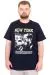 Büyük Beden Erkek T-Shirt Bisiklet Ysks NEW YORK U25036 Lacivert