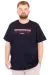 Büyük Beden Erkek T-Shirt Bisiklet Yaka BOSTON U25037 Lacivert