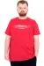 Plus Size Men's T-Shirt Crew Neck ORIGINALS U25038 Burgundy
