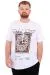 Büyük Beden Erkek T-Shirt Bisiklet Yaka REBEL U25039 Beyaz