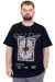 Plus Size Men's T-Shirt Crew Neck REBEL U25039 Navy