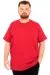 Büyük Beden Erkek T-Shirt Bisiklet Yaka Basic U25162 Bordo