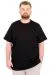 Büyük Beden Erkek T-Shirt Bisiklet Yaka Basic U25162 Siyah