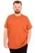 Büyük Beden Erkek T-Shirt Bisiklet Yaka Basic U25162 Tarçın