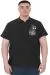 Büyük Beden Erkek T-Shirt Polo Sail Boat U25302 Siyah