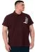Büyük Beden Erkek T-Shirt Polo Sea Bound U25303 Mürdüm