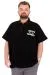 Plus Size Men's T-Shirt Polo Collar YOURSELF U25310 Black