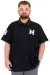 Plus Size Men's T-Shirt Polo Collar H BROUDED U25312 Navy