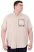 Big Size Mens Gabardine Shirt Beige U25603