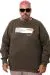 Plus Size Mens Sweatshirt U25801 KHAKI