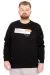 Büyük Beden Erkek Bisiklet Yaka Sweatshirt DAYS U25801 Siyah