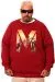 Plus Size Mens Sweatshirt u25807 BURGUNDY