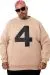 Plus Size Mens Sweatshirt U25809 BEIGE
