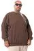Plus Size Mens Sweatshirt U25815 COFFEE