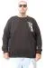 Plus Size Mens Sweatshirt U25815 BLACK