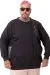 Plus Size Mens Sweatshirt u25816 BLACK