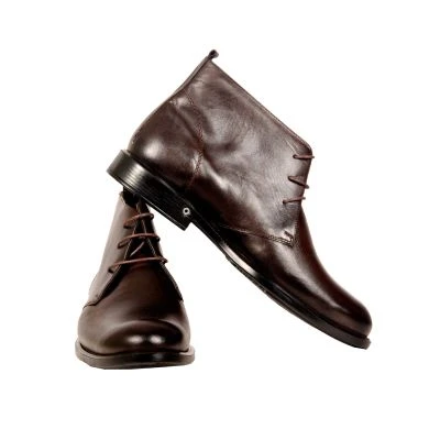 Erkek Ayakkabı Poli Antik Deri Yarım Bot 19196 Kahverengi