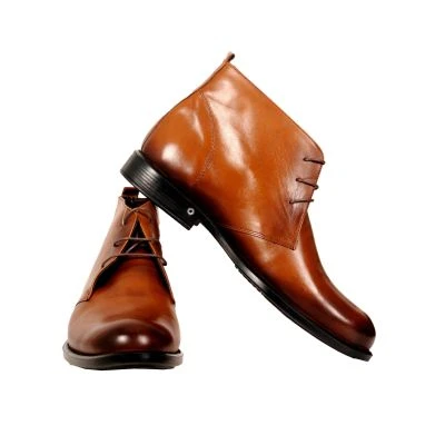 Erkek Ayakkabı Poli Antik Deri Yarım Bot 19196 Taba