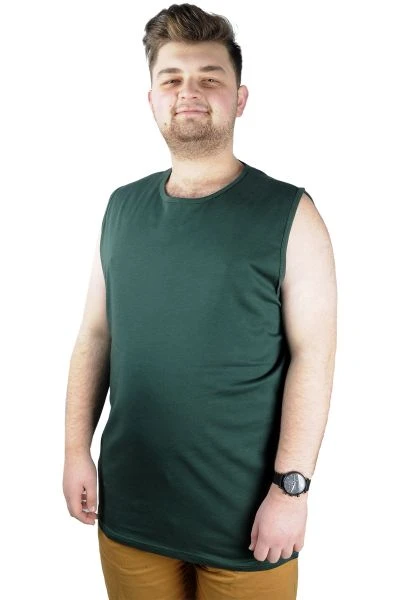 Battal Beden Erkek Kolsuz Tshirt Düz 20003 Nefti