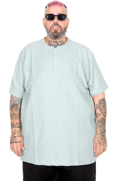 Big Size Mens Henley T-shirt Waffle U20036 Cagla