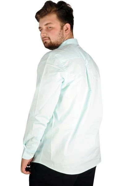 Big-Tall Men's Classic Shirt With Lycra 20351 Mint Green