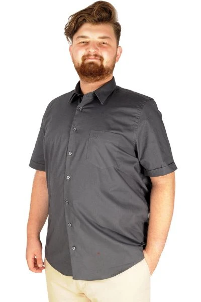 Big Size Men's Shirt With Pocket 20352 Smoke