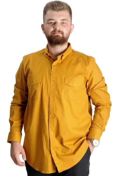 Big-Tall Men's Classic Gabardine Shirt 20360 Mustard