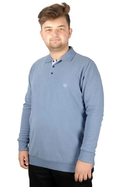 Erkek Sweatshirt  Polo Vnz Selanik 20440 Mavi