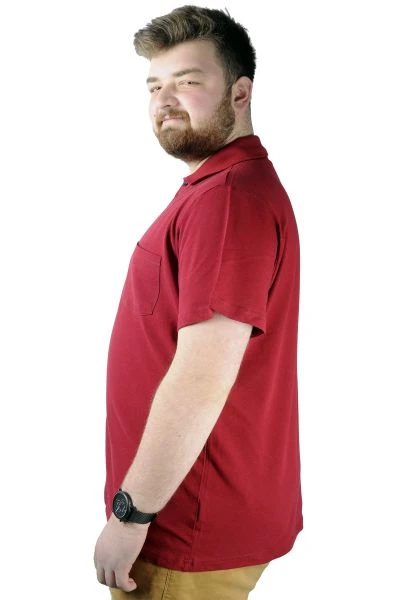 Big-Tall Men's Classic Short Sleeve Polo T-Shirts With Pocket 20550 Burgundy