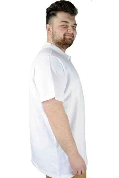 Big-Tall Men's Classic Short Sleeve Polo T-Shirts With Pocket 20550 White