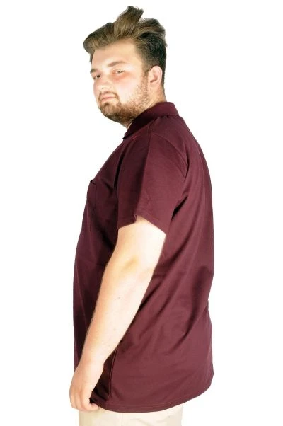 Big-Tall Men's Classic Short Sleeve Polo T-Shirts With Pocket 20550 Plum