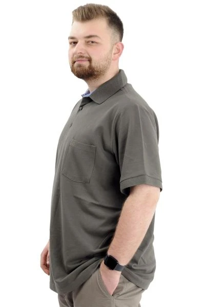 Big-Tall Men Polo T-Shirt With Pocket 20552 Khaki
