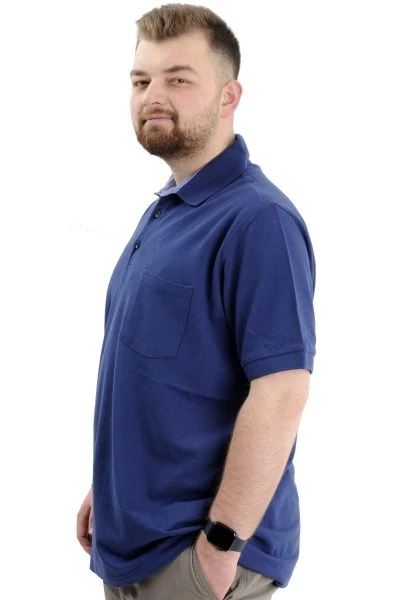 Big-Tall Men Polo T-Shirt With Pocket 20552 Indigo