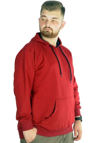 Büyük Beden Eşofman Üstü 2ip Basic 20569 Bordo BORDO