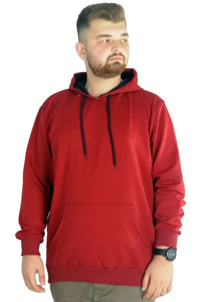 Büyük Beden Eşofman Üstü 2ip Basic 20569 Bordo BORDO