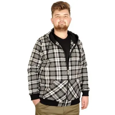 Büyük Beden Erkek Sweatshirt Kapşonlu 20579 Antrasit ANTRASIT