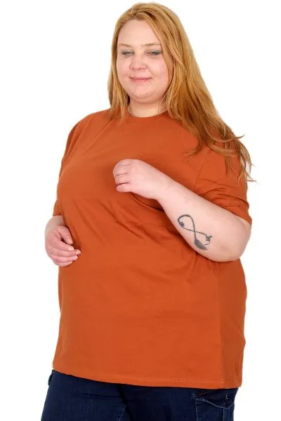Big Size Basic Tshirt 20031 CINNAMON