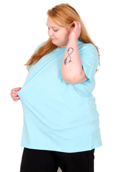 Big Size Basic Tshirt 20031 TURQUOISE