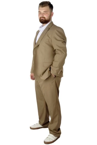 Big-Tall Men Size Suit Superior 21021 Milky Brown